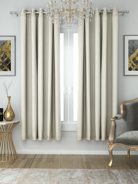 

Aura Grey Solid Single Window Curtain