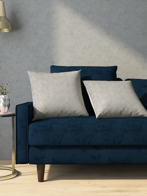 

Aura Grey Set of 2 Geometric Square Cushion Covers