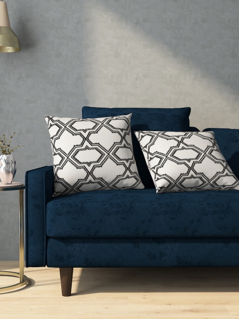 

Aura Beige Set of 2 Geometric Square Cushion Covers