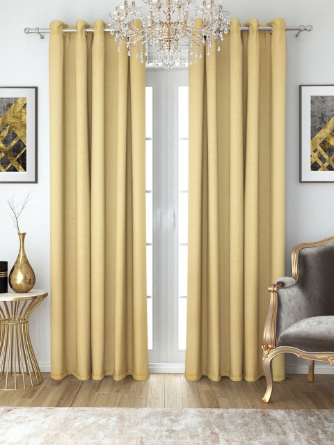 

Aura Beige Solid Single Long Door Curtain