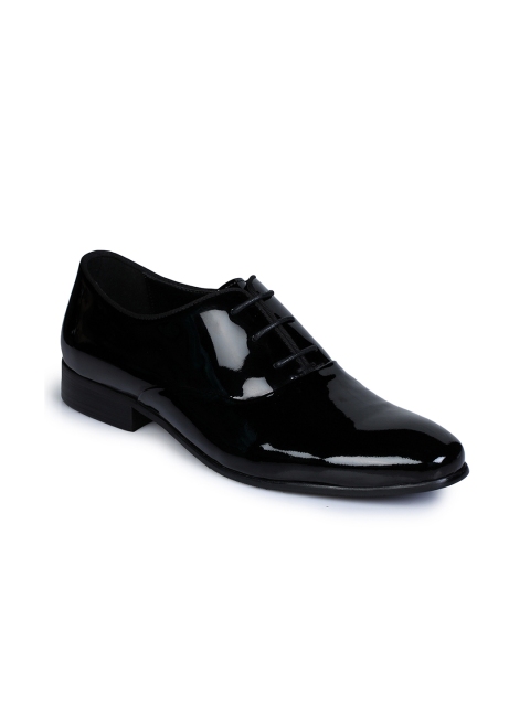 

Aber & Q Men Black Leather Formal Oxfords