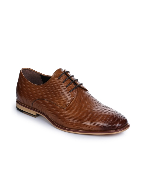 

Aber & Q Men Tan Brown Leather Formal Derbys