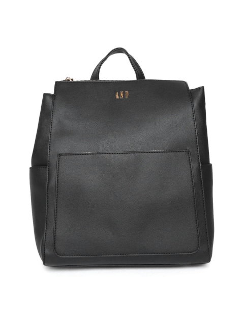 

AND Women Black Solid Backpack