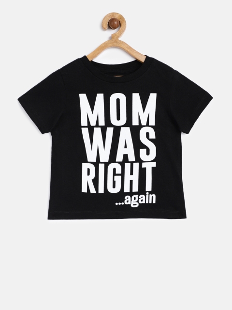 

The Childrens Place Boys Black Printed Round Neck T-shirt