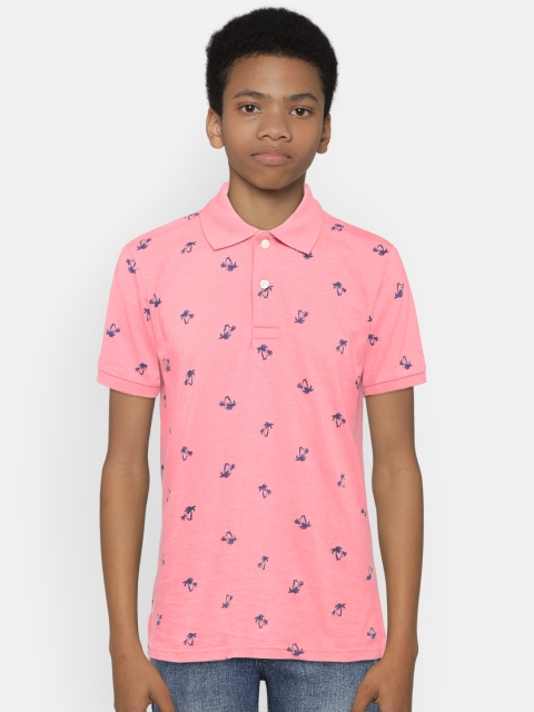 

The Childrens Place Boys Pink Printed Round Neck T-shirt