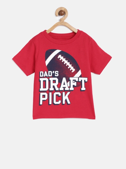 

The Childrens Place Boys Red Printed Round Neck T-shirt
