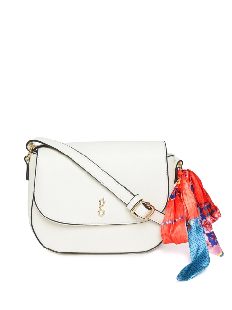 

Global Desi White Solid Sling Bag