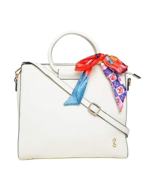

Global Desi White Solid Handheld Bag