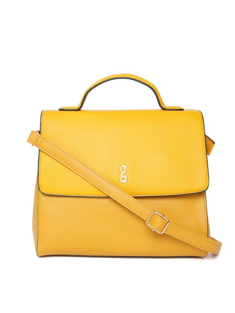

Global Desi Yellow Solid Satchel