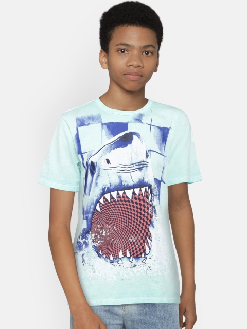 

The Childrens Place Boys Blue Printed Round Neck T-shirt