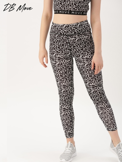 

DressBerry Women Black & White Printed Tights