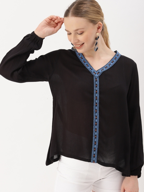 

DressBerry Women Black Solid Top