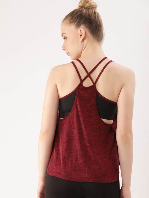 

DressBerry Women Maroon Solid Shelf Bra Top