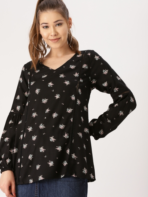 

DressBerry Women Black Printed Top