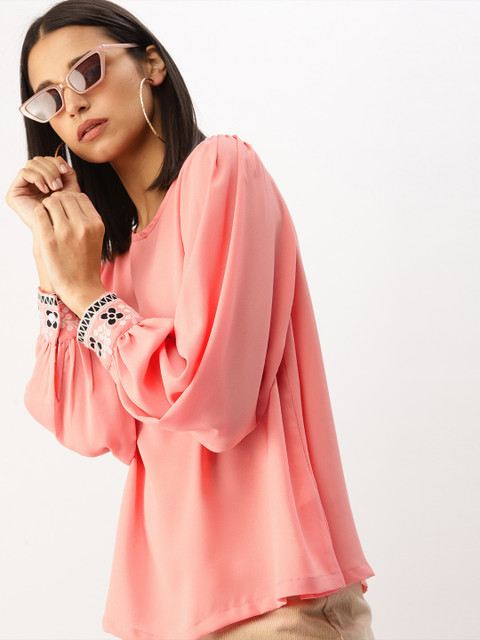 

DressBerry Women Pink Solid Top