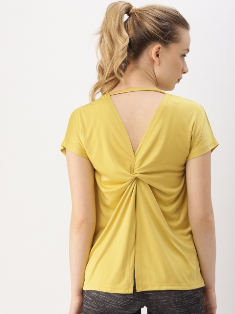 

DressBerry Women Lime Green Printed Styled Back Top