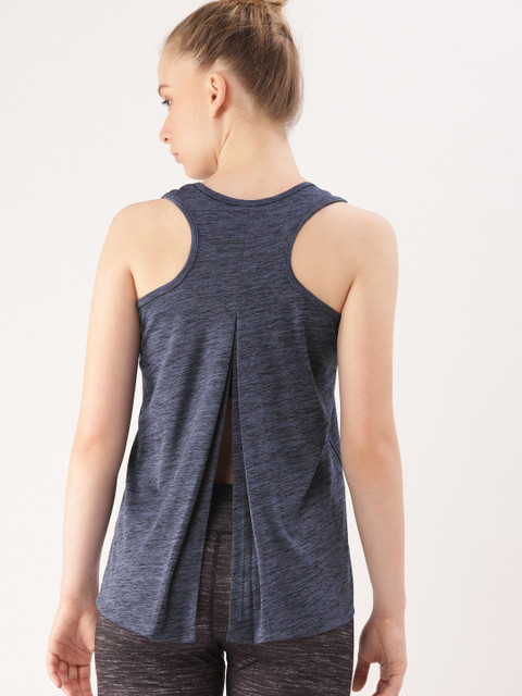 

DressBerry Women Navy Blue Solid Tank Top