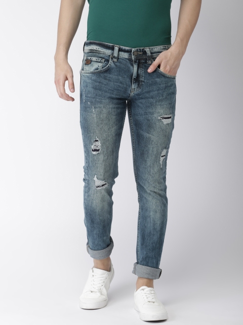 

Celio Men Blue Slim Fit Mid-Rise Mildly Distressed Stretchable Jeans