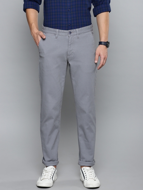 

Louis Philippe Sport Men Blue Slim Fit Self Design Regular Trousers