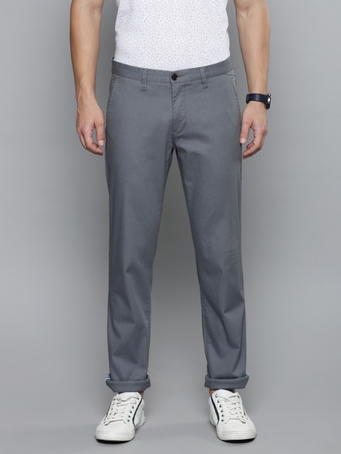 

Louis Philippe Sport Men Grey Slim Fit Textured Regular Trousers