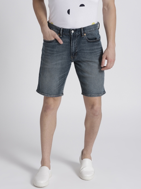 

GAP Men's 10" Distressed Denim Shorts in Slim Fit with GapFlex, Blue