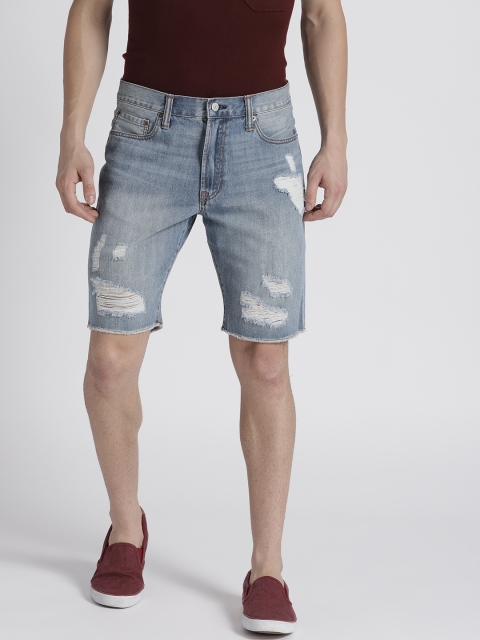 

GAP Men's 10" Distressed Denim Shorts in Slim Fit with GapFlex, Blue