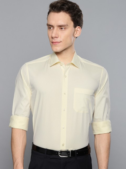 

Louis Philippe Men Yellow Slim Fit Solid Formal Shirt