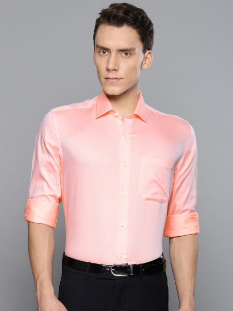 

Louis Philippe Men Pink Slim Fit Solid Formal Shirt