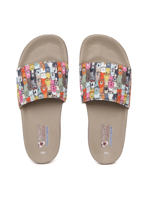 

Skechers Women Multicoloured Pop Ups Doggie Paddle Printed Sliders, Multi