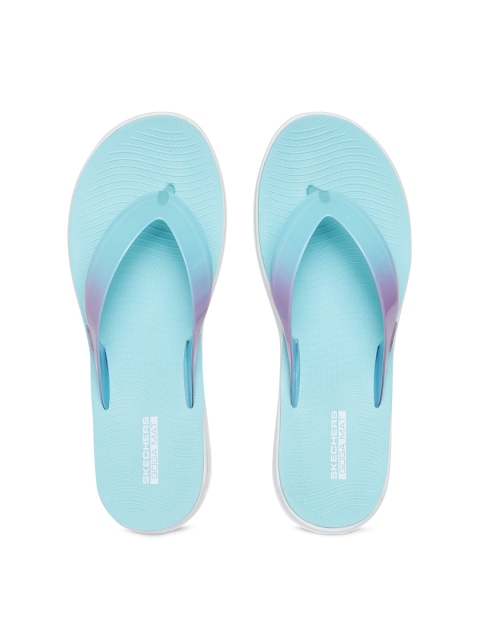 

Skechers Women Turquoise Blue Solid Thong Flip-Flops