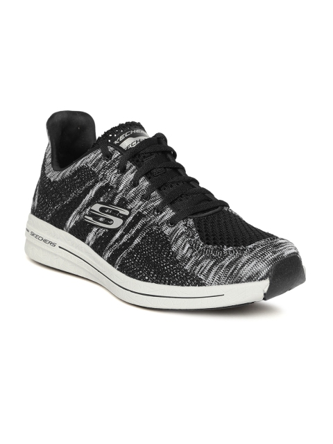 

Skechers Men Black & Grey Burst 2.0 SMEETON Woven Design Sneakers