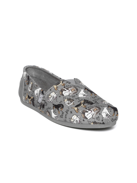 

Skechers Women Grey Bobs Plush-Best Buds Slip-On Shoes