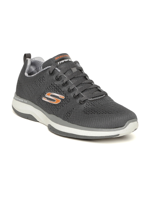 Skechers Men Charcoal Grey Burst CORAM Training Shoes