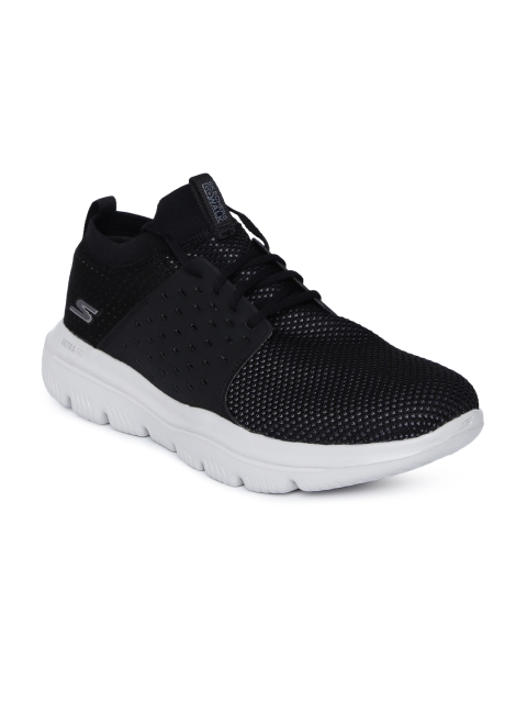 

Skechers GO WALK EVOLUTION ULTRA-TURBO Men Black Walking Shoes