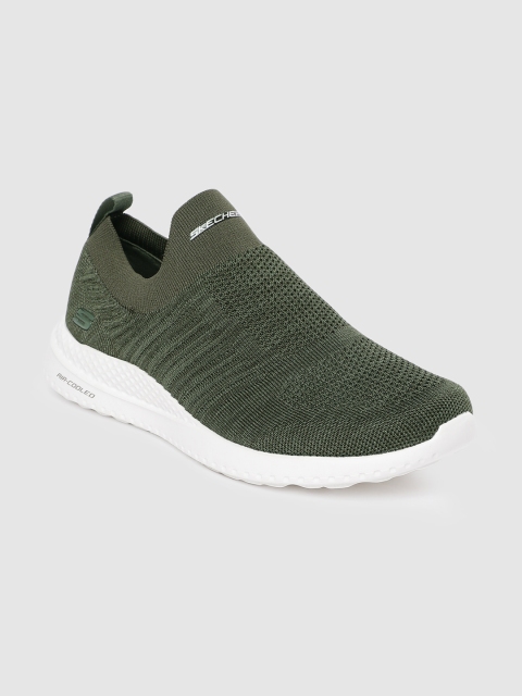

Skechers Men Olive Green MATERA-GRAFTEL Slip-On Sneakers