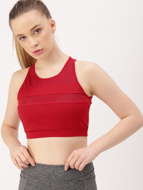 

DressBerry Red Solid Non-Wired Lightly Padded Sports Bra DBMV-38-A