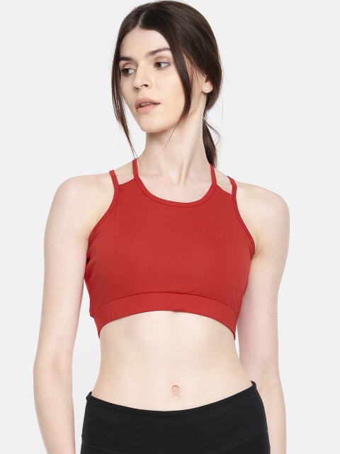 

DressBerry Red Solid Non-Wired Lightly Padded Sports Bra DBMV-32-A