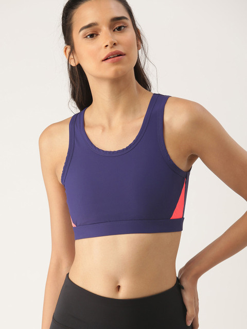 

DressBerry Purple Solid Non-Wired Lightly Padded Sports Bra DBMV-37-B