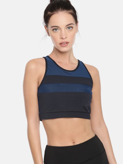 

DressBerry DB Move Black & Navy Colourblocked Non-Wired Padded Sports Bra DBMV-38-B