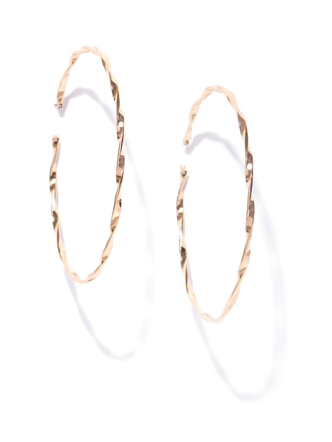 

justpeachy Gold-Plated Circular Hoop Earrings