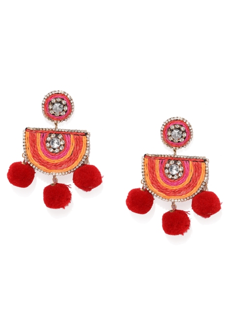 

justpeachy Multicoloured Geometric Drop Earrings, Multi