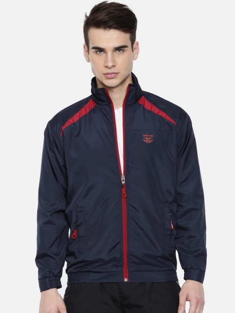 

Sports52 wear Men Navy Blue Solid Sporty Jacket
