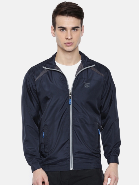 

Sports52 wear Men Navy Blue Solid Sporty Jacket