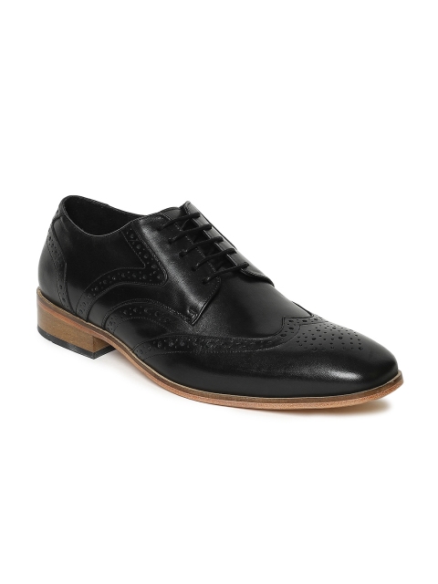 

Tresmode Men Black Solid Formal Brogues