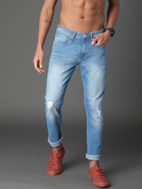 

Roadster Men Blue Skinny Fit Mid-Rise Mildly Distressed Stretchable Jeans