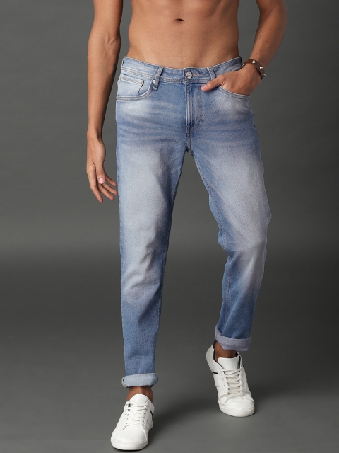 

Roadster Men Vintage Blue Slim Tapered Fit Mid-Rise Clean Look Stretchable Jeans