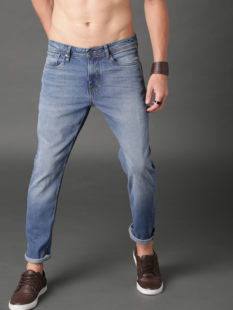 

Roadster Men Blue Slim Tapered Fit Mid-Rise Clean Look Stretchable Jeans