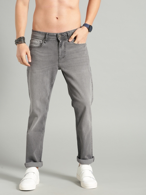 

Roadster Men Grey Slim Tapered Fit Mid-Rise Clean Look Stretchable Jeans