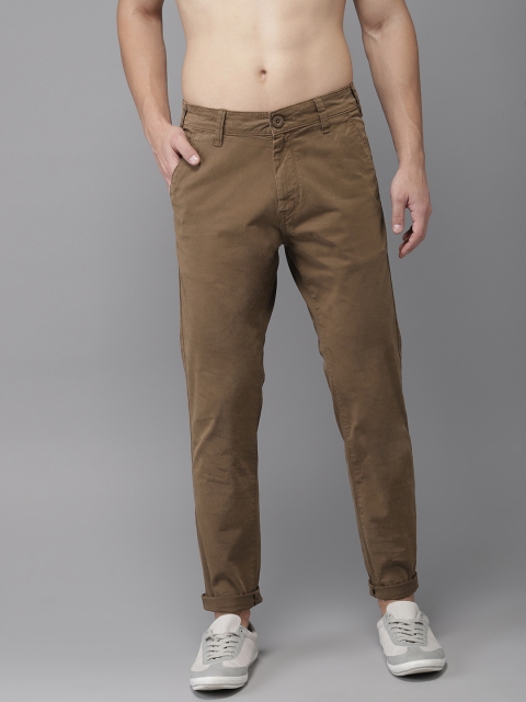 

HERE&NOW Men Brown Slim Fit Solid Chinos