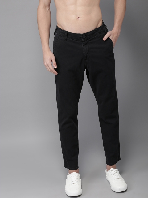 

HERE&NOW Men Black Slim Fit Solid Chinos